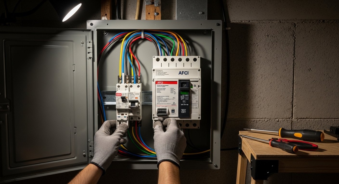 Electrical safety upgrade at a breaker panel